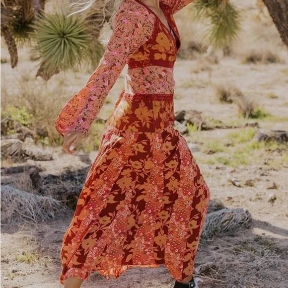 UNWORN. Free People Tilda Floral Wrap Dress - Picture 4 of 10